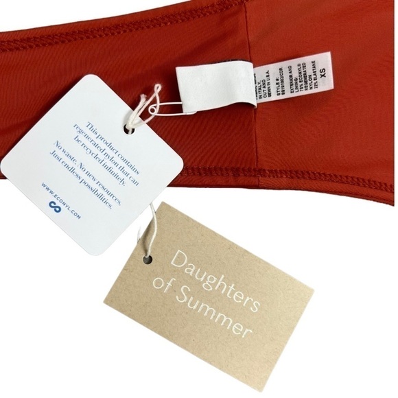 NWT Daughters of Summer Coral Adjustable Bikini Top - Size XS - Picture 5 of 6